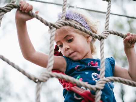 Children Rope Climbing in the Garden Route