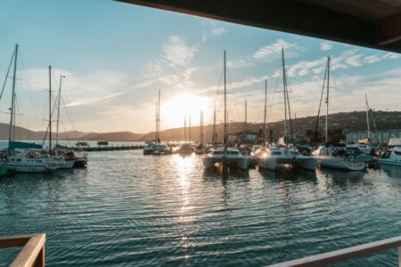 Stroll along the Knysna Waterfront a popular destination along the Garden Route.